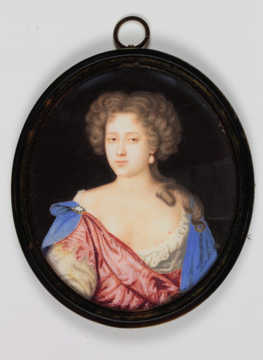 Gertrude Pierrepont, Leydi Cheyne (fildişi üzerine suluboya) by D. M.