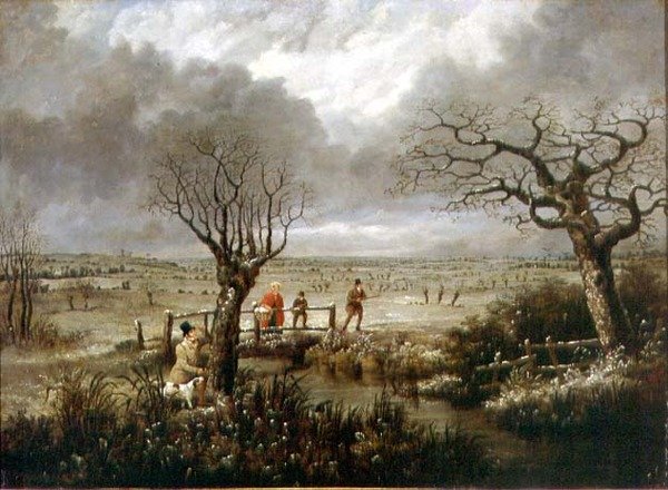 Su çulluğu Atış (tuval üzerine yağlı boya) by D. the Younger Wolstenholme