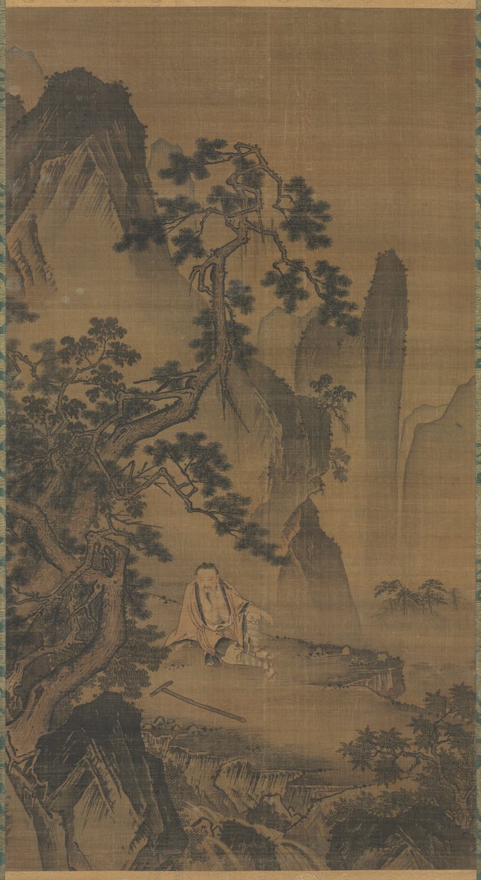 Dere kenarında dinlendiğiniz Hermit Xu, 1400'ler. by Dai Jin