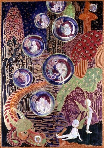 Wedgwood Fairyland cila plakası, c.1917 (kemik çini) by Daisy Makeig Jones