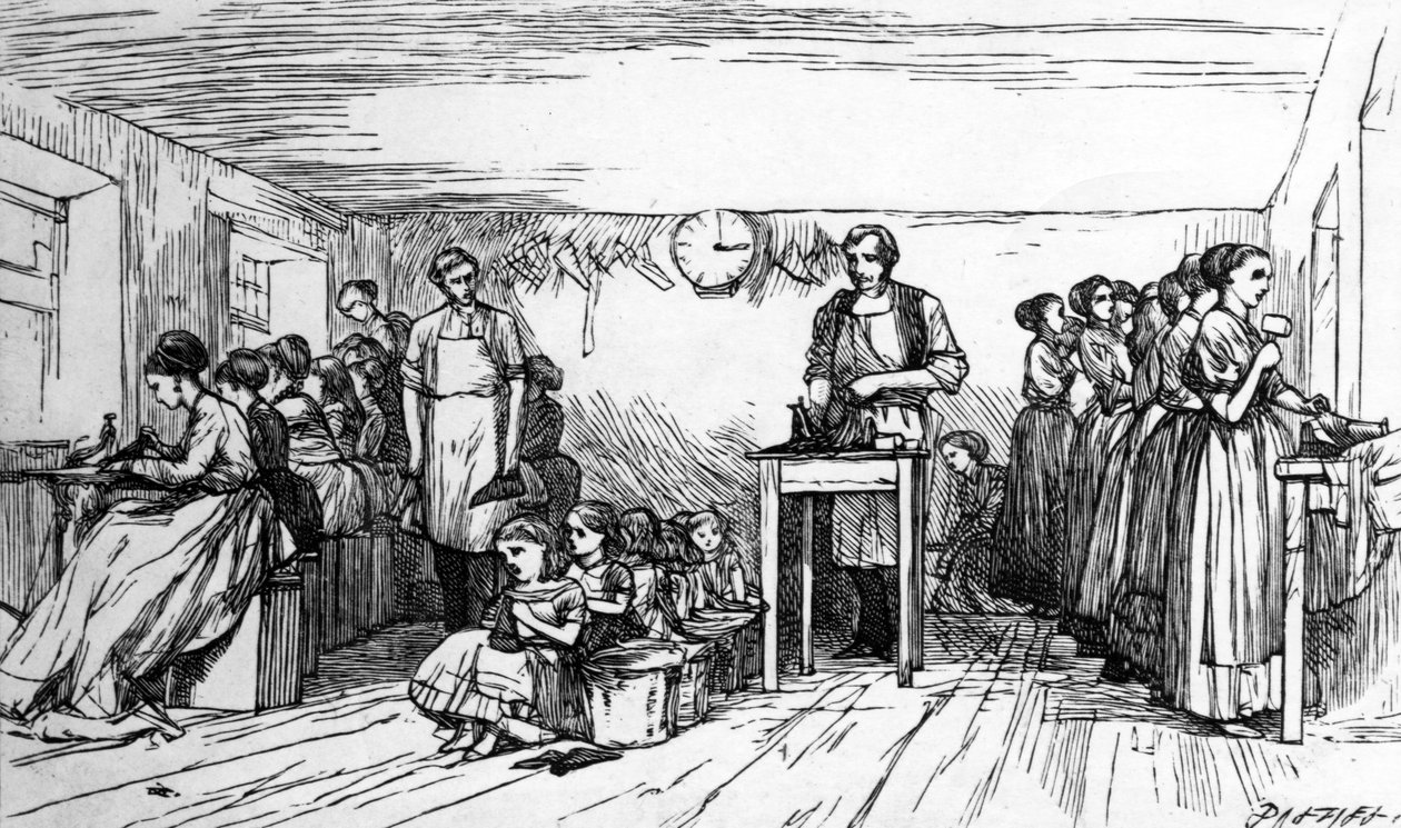 Ayakkabıcılık, 19. yüzyılın ortalarında by Dalziel Brothers