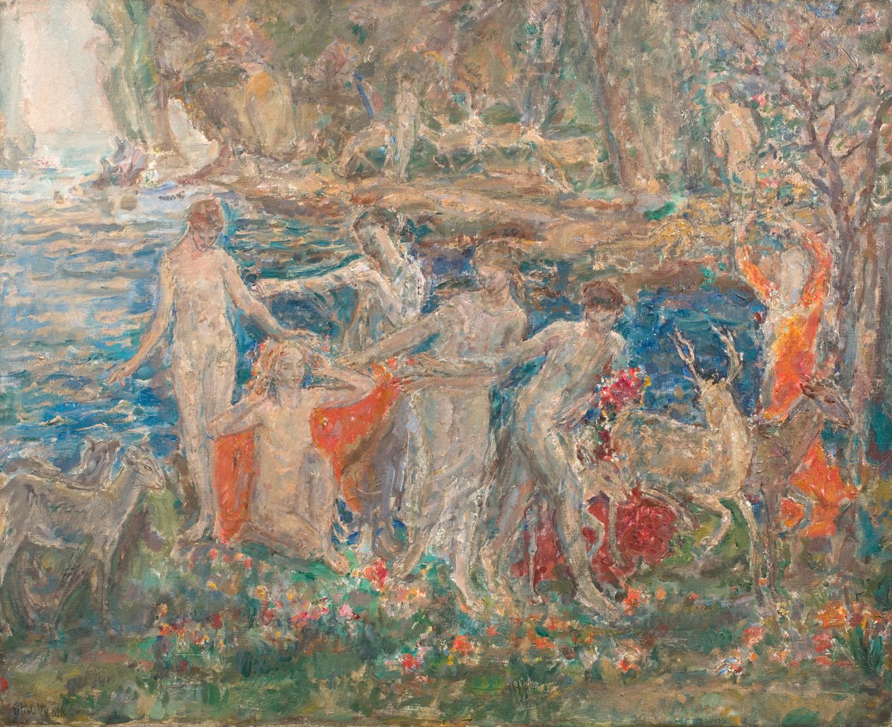 Bahar için Dekorasyon: Uyanan Dünya, serg. 1924 (tuval üzerine yağlıboya) by Dame Ethel Walker