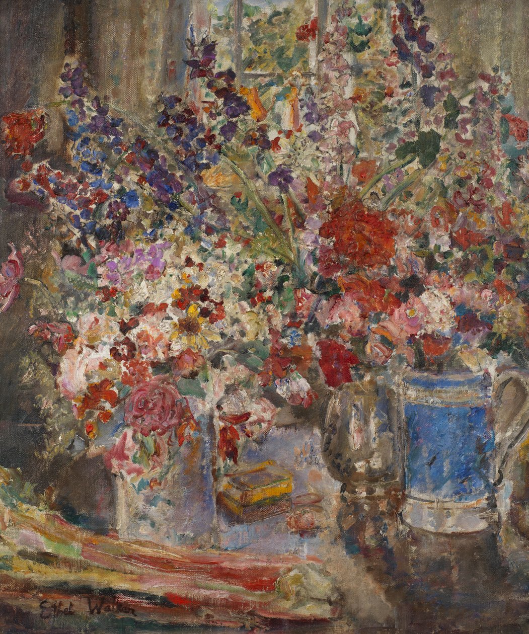 Çiçek Parça No. 4, c.1928-29 (tuval üzerine yağlı boya) by Dame Ethel Walker