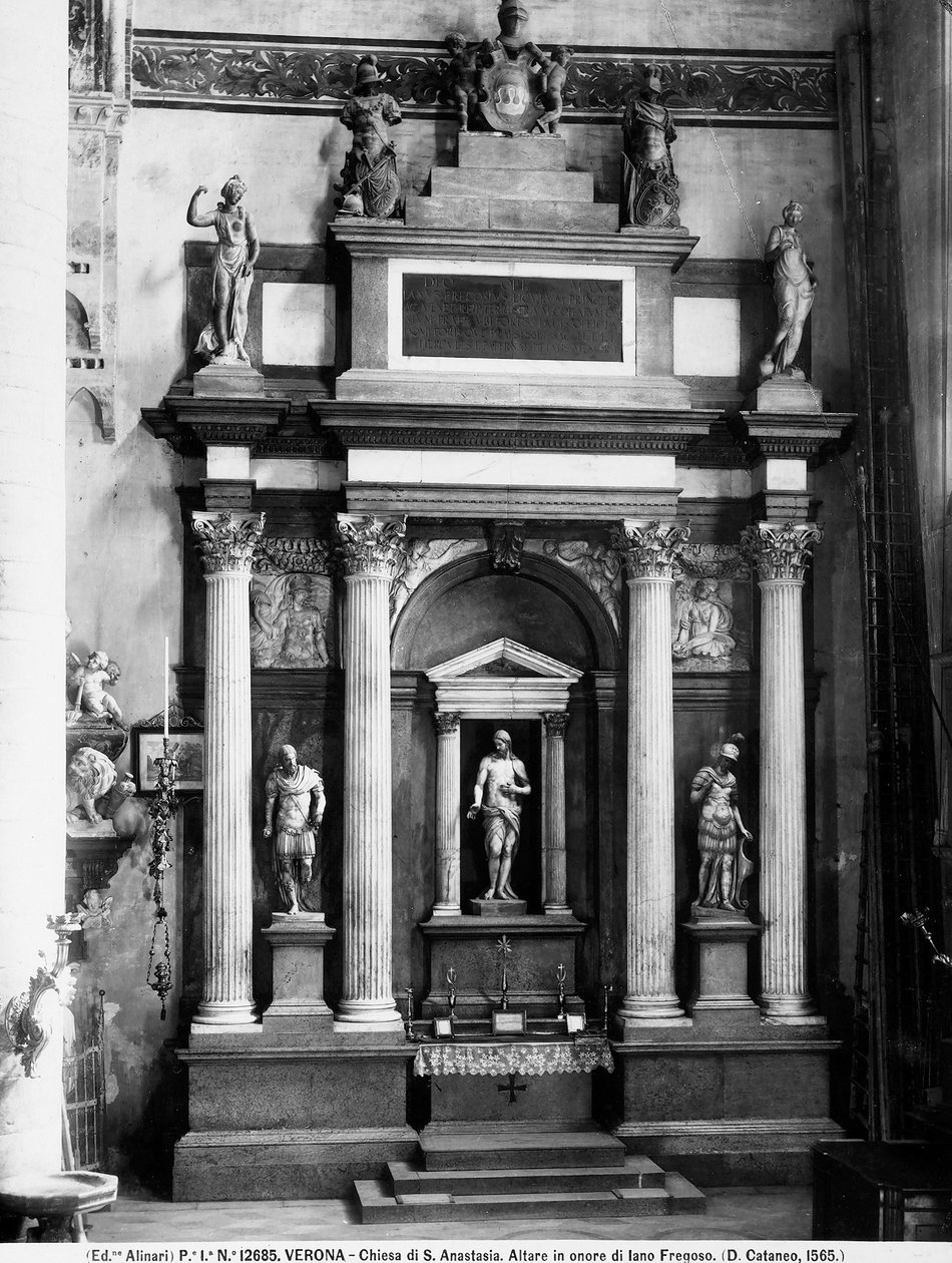 Iano Fregoso onuruna mimari sunak, c.1565 (mermer) by Danese Cattaneo