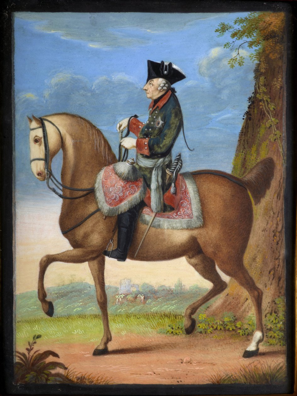 Büyük Frederick at sırtında by Daniel Nikolaus Chodowiecki