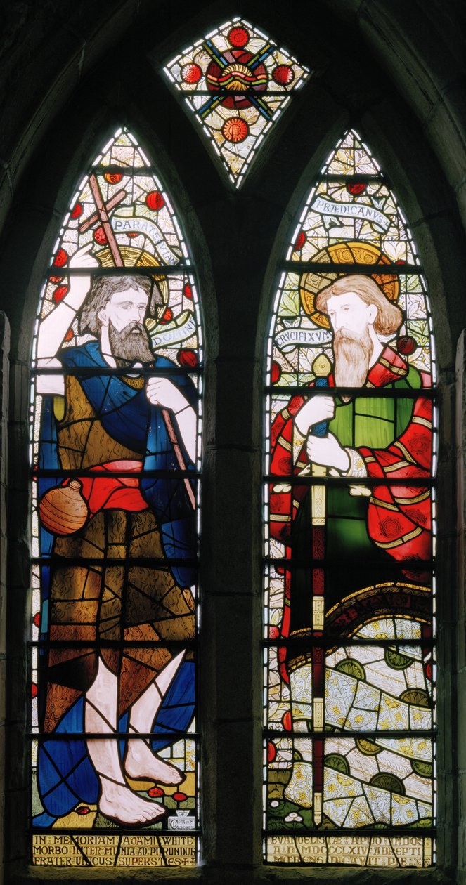 Aberdeen, St Machars Katedrali, Cottire & Co, Daniel Cottier, John, The Baptist & St Paul 1871 by Daniel Cottier