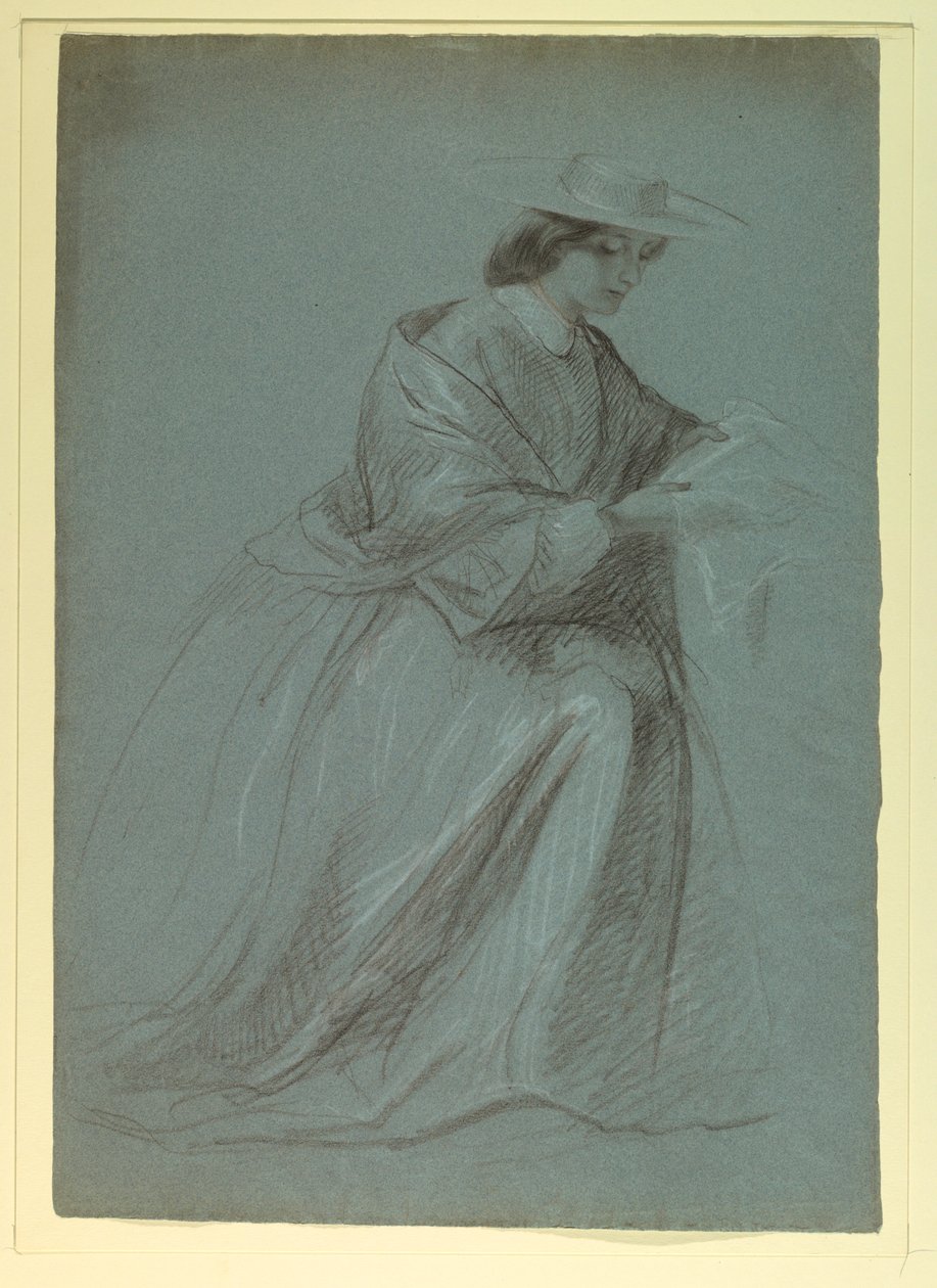 Çizim, Bayan Sheppard Gandy Oturan, 1859 by Daniel Huntington