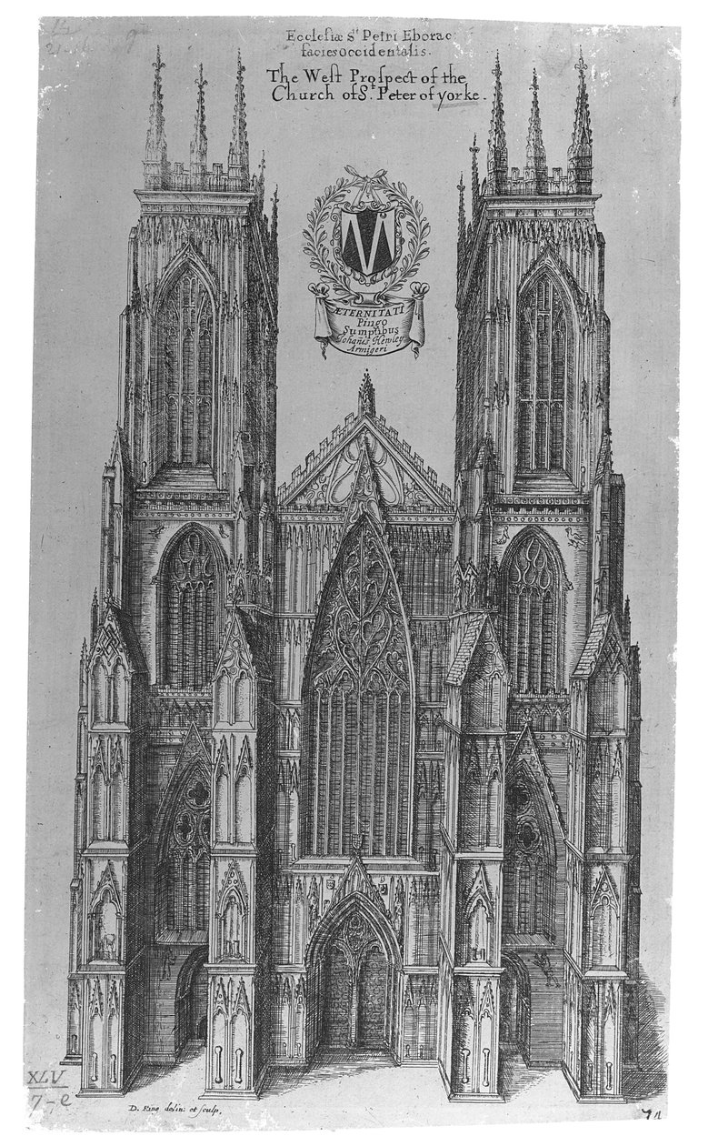 The West Prospect of the Church of St. Peter of York  by Daniel King