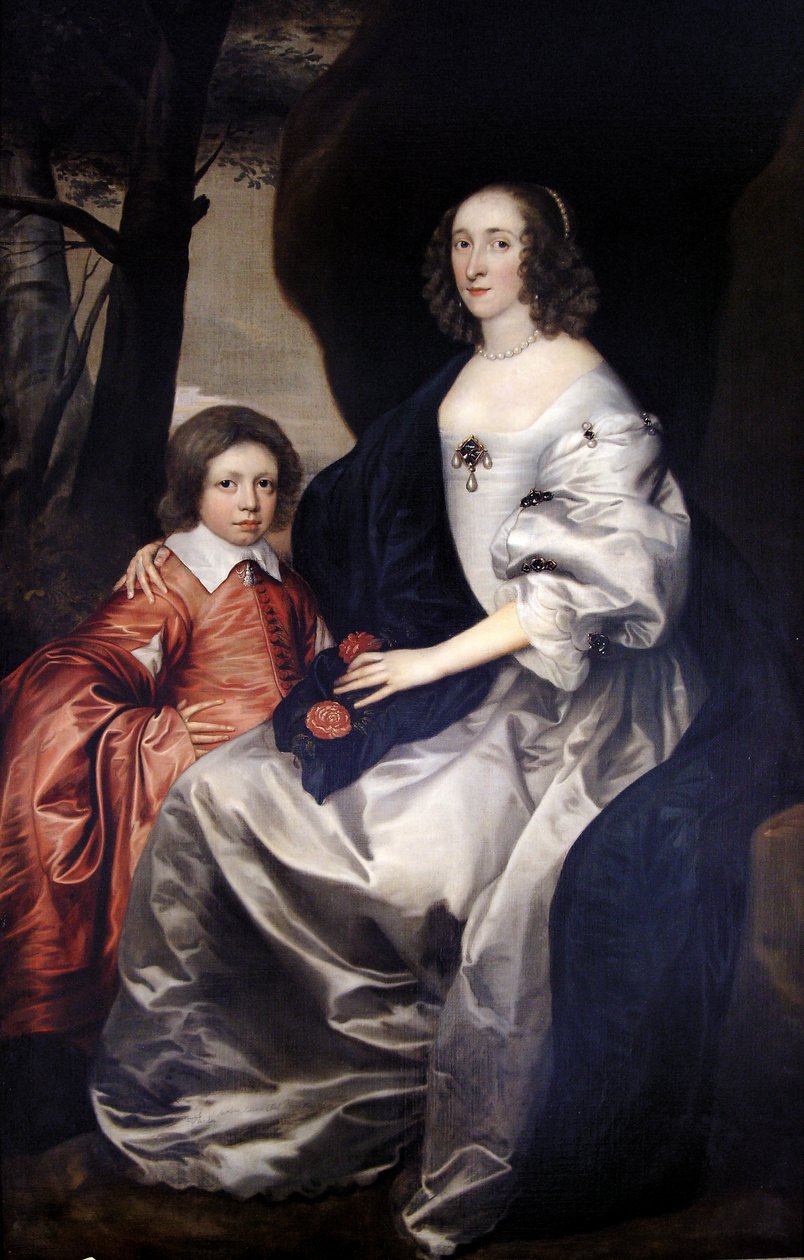 John Manners, annesi Frances ile birlikte bir çocukken, Rutland Kontesi, c.1646 by Daniel Mytens