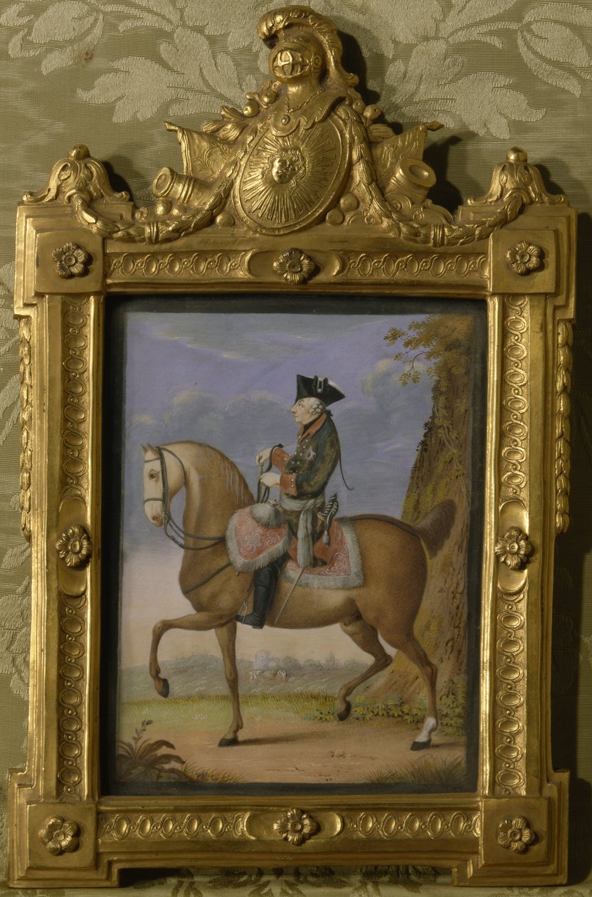 At sırtında II. Friedrich by Daniel Nikolaus Chodowiecki