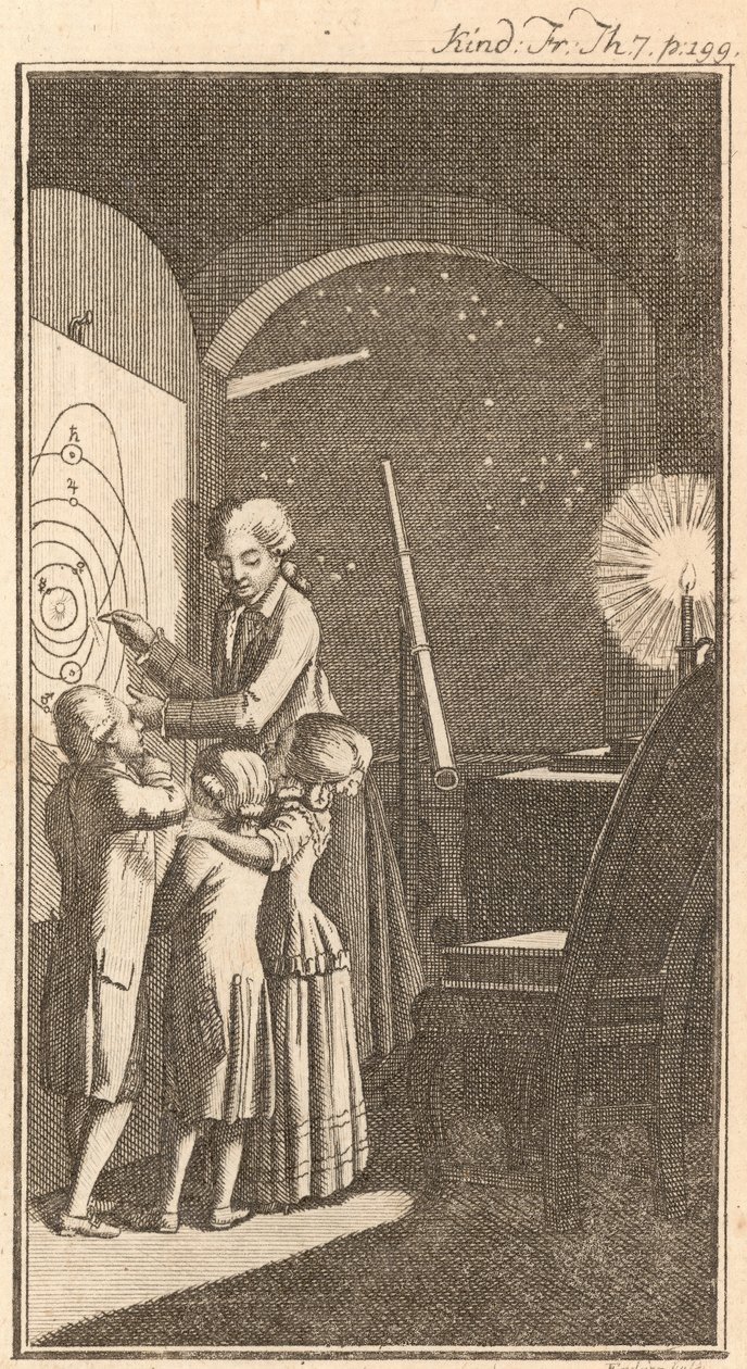 Gökbilimci, 1780 by Daniel Nikolaus Chodowiecki
