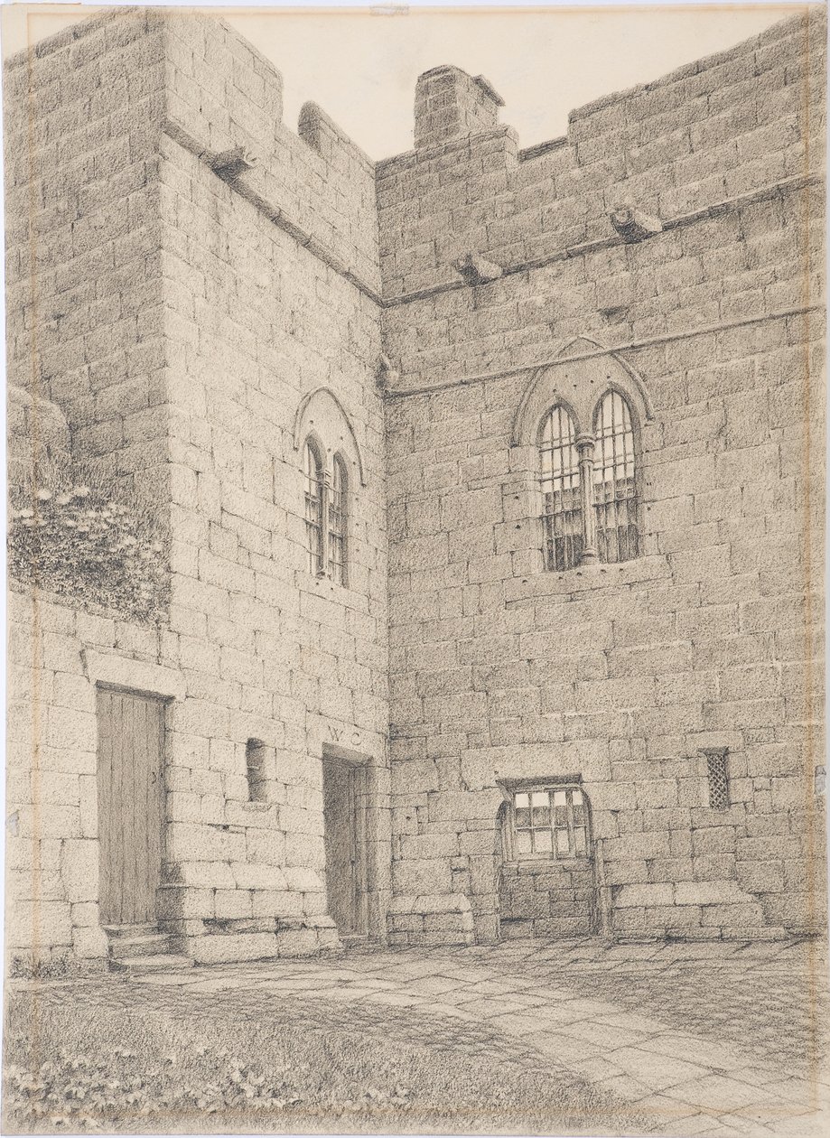 Aydon Kalesi, c.1916 (kart üzerinde kömür) by Daniel Oliver