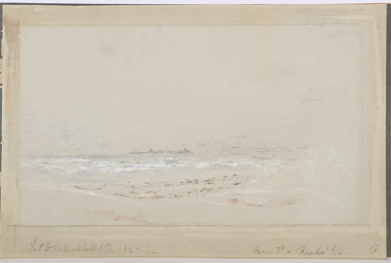 Bamburgh, 1902 (kağıt üzerine kalem ve tuvalet) by Daniel Oliver