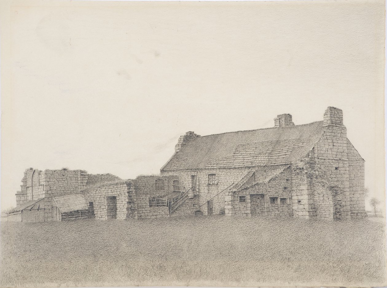 Chibburn, Morpeth yakınlarında, c.1916 (kağıt üzerinde kömür) by Daniel Oliver