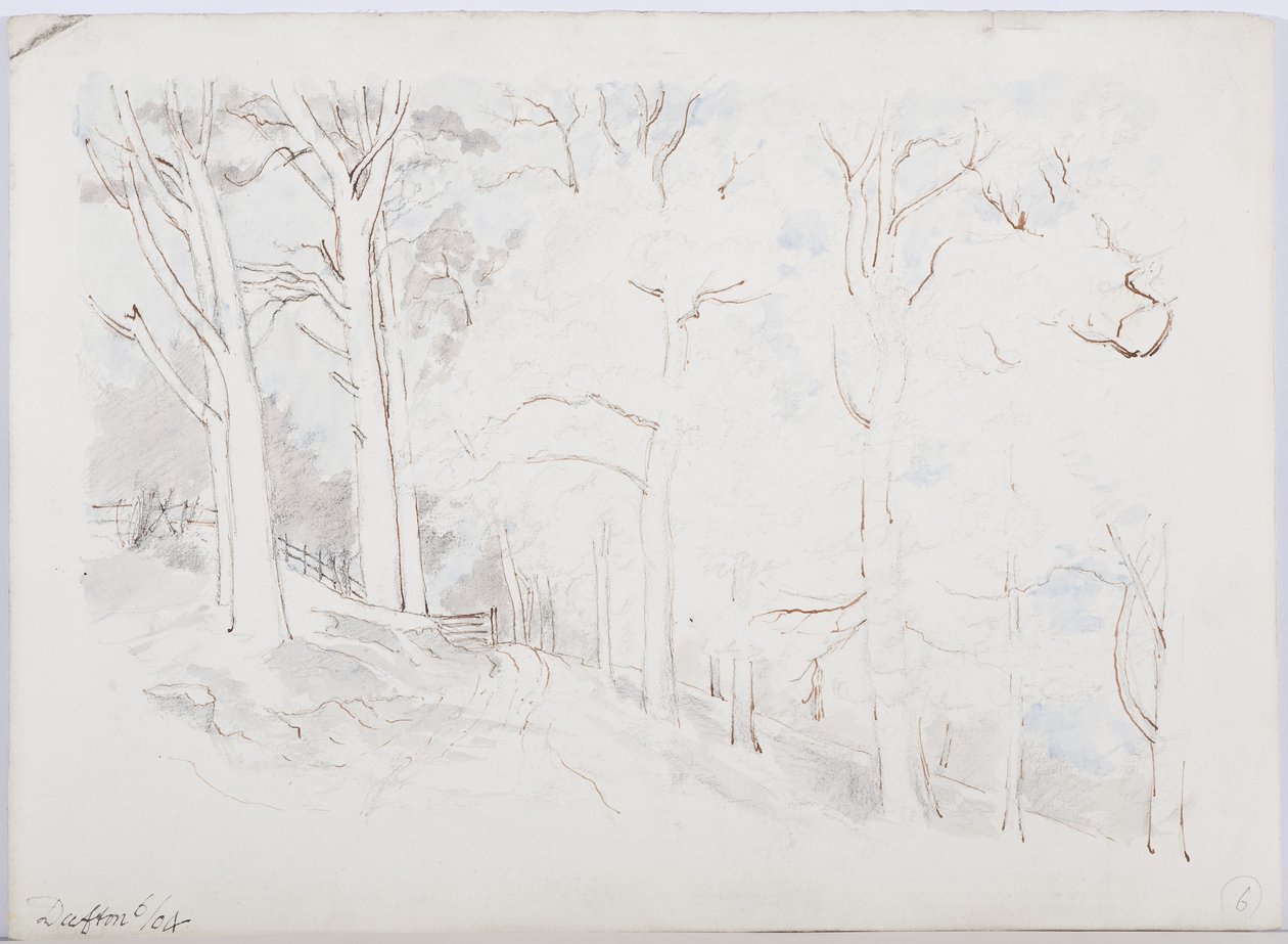 Dufton, 1904 (kağıt üzerine mürekkep, kurşun kalem ve tuvalet) by Daniel Oliver