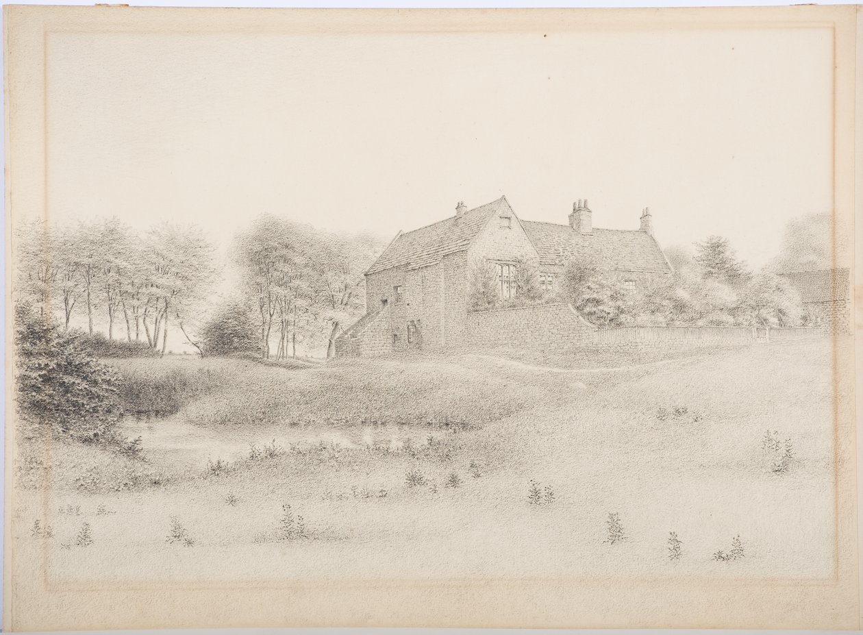 Ogle Kalesi, c.1916 (kağıt üzerinde kömür) by Daniel Oliver