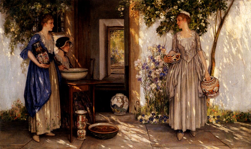 terasta Jeanne by Daniel Ridgway Knight