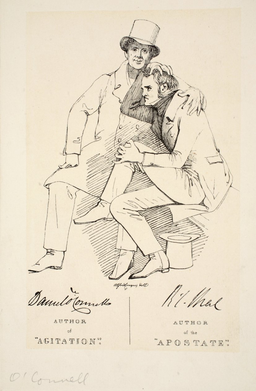 Mürtedin Yazarı ve Ajitasyonun Yazarı, c. 1833 (gravür) by Daniel Maclise