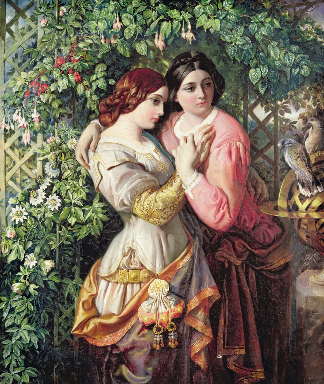 Rosalind ve Celia, 1845 dolayları (tuval üzerine yağlı boya) by Daniel Maclise