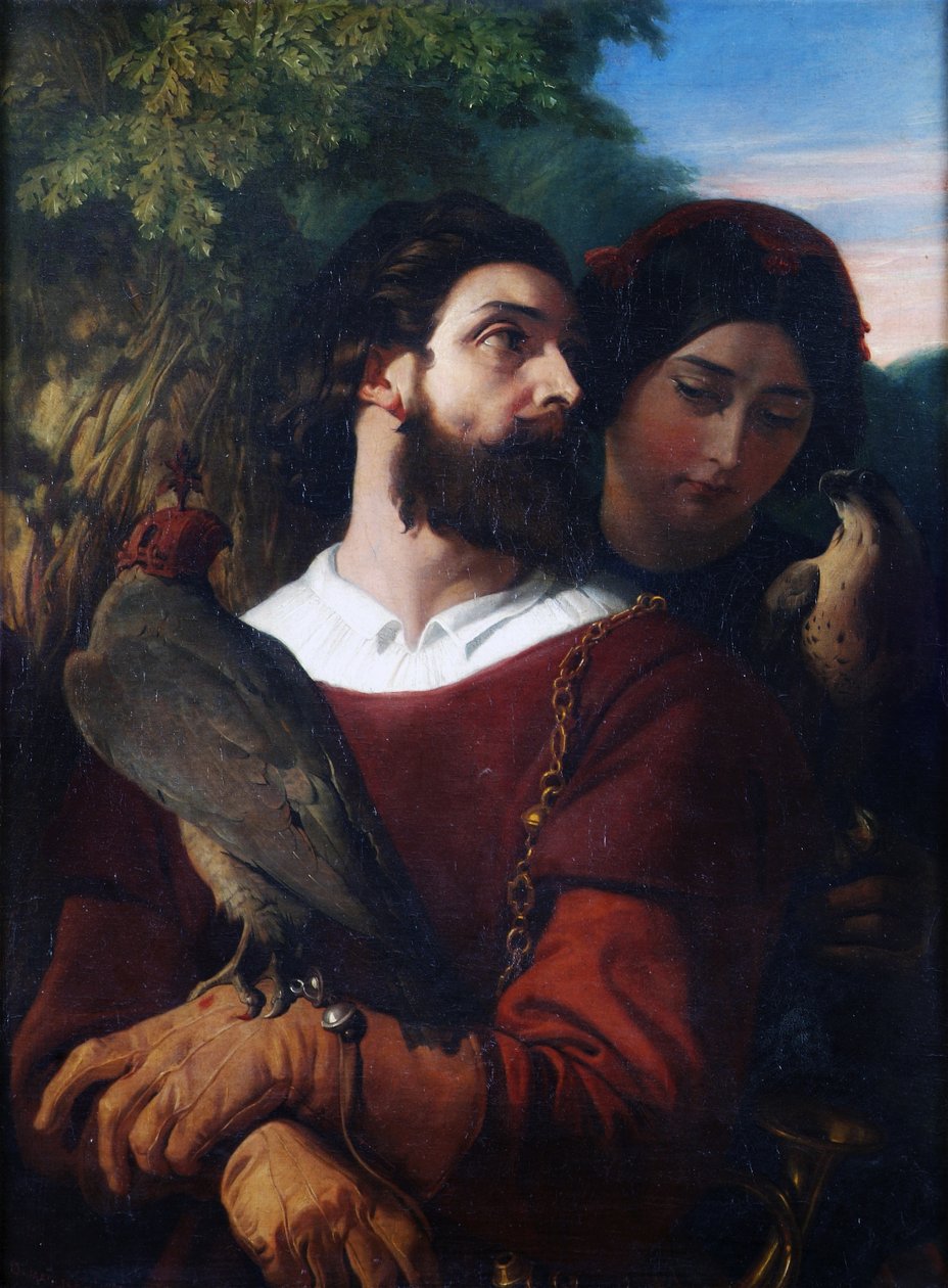 Falconer by Daniel Maclise