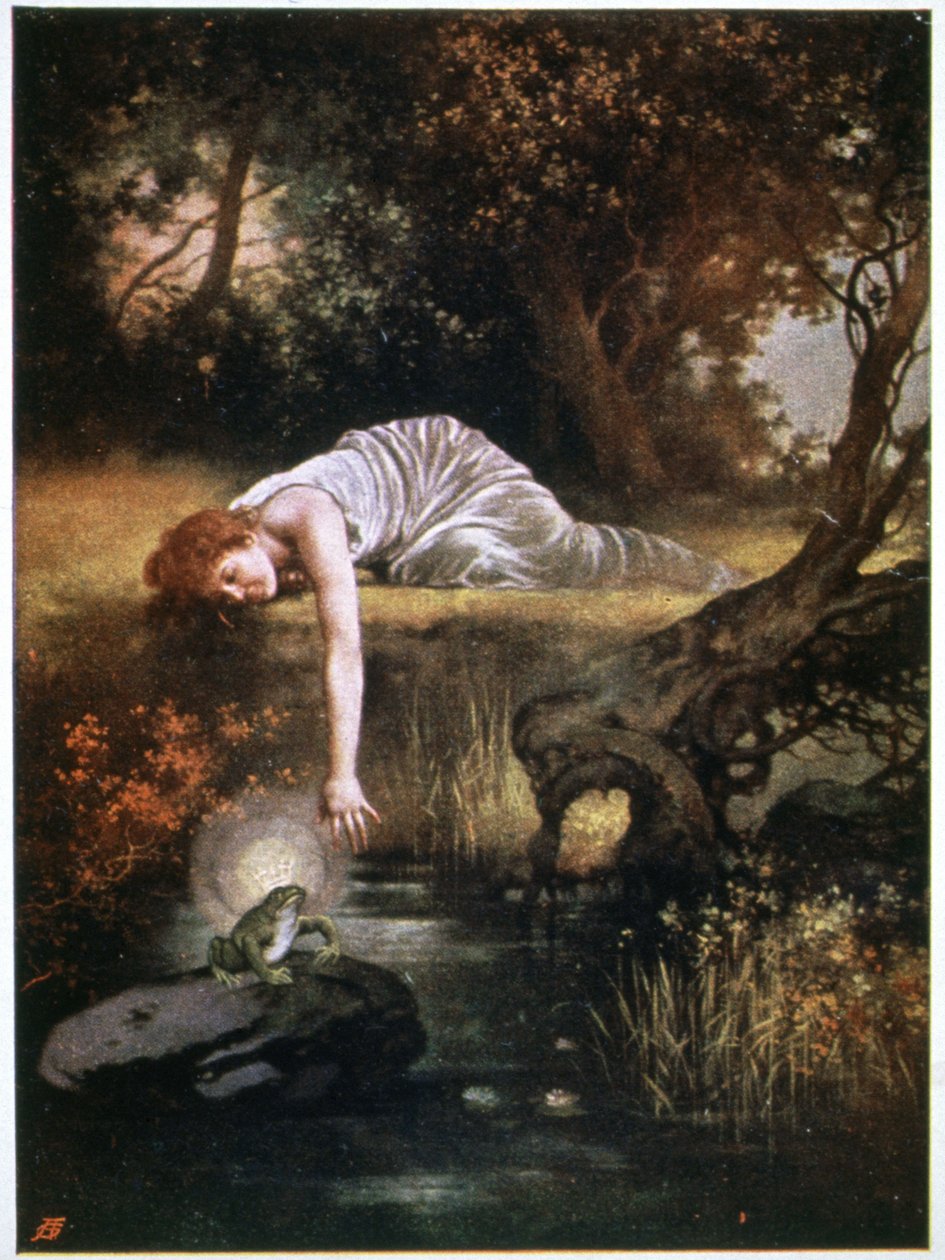 Kral Kurbağa, yak. 1900 (Kartpostal) by Daniel (after) Hock