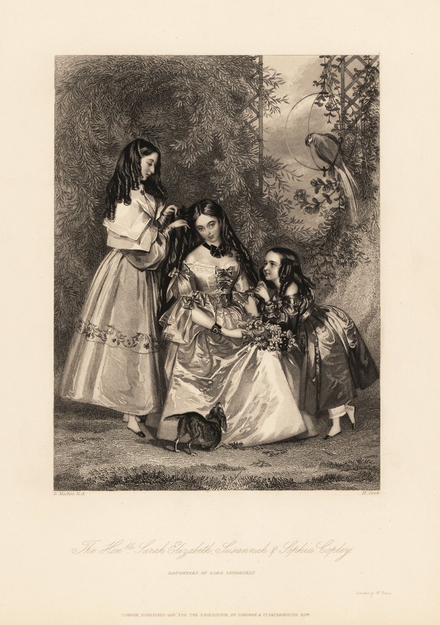 Sarah Elizabeth, Susannah ve Sophia Copley, John Copley