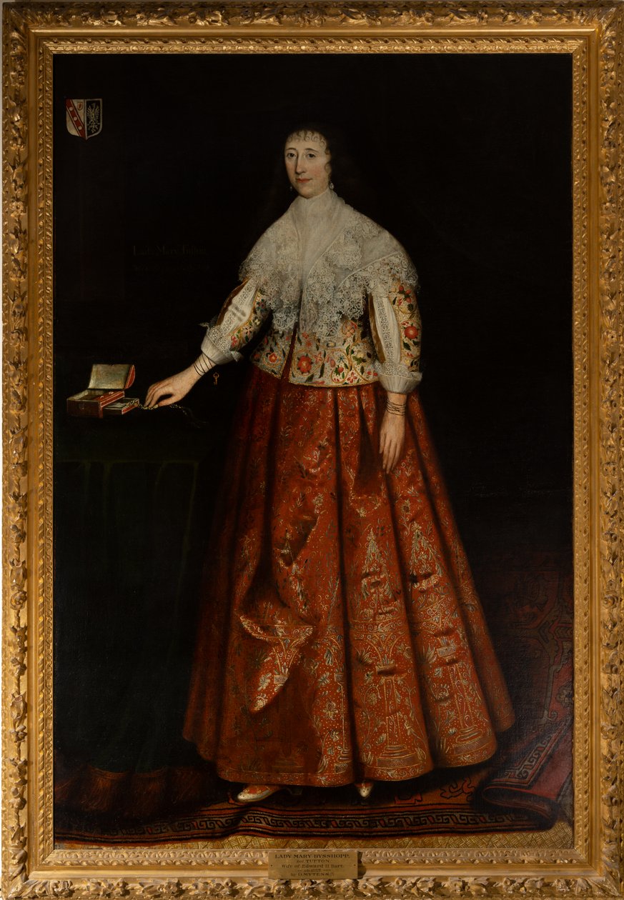 Leydi Mary Tufton, Thanet'in 1. Kontu'nun kızı, Sir Edward Sisshopp'un karısı, 2. Bt., c.1590-1656 (tuval üzerine yağlı boya) by Daniel (circle of) Mytens