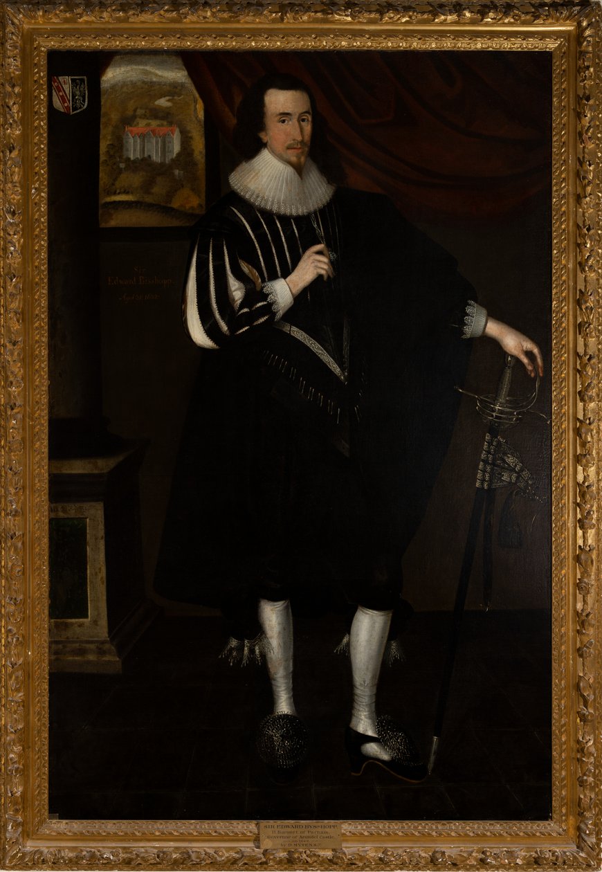 Sir Edward Bisshopp Kt, 2. Bt. Parham (1602-1649) by Daniel (circle of) Mytens