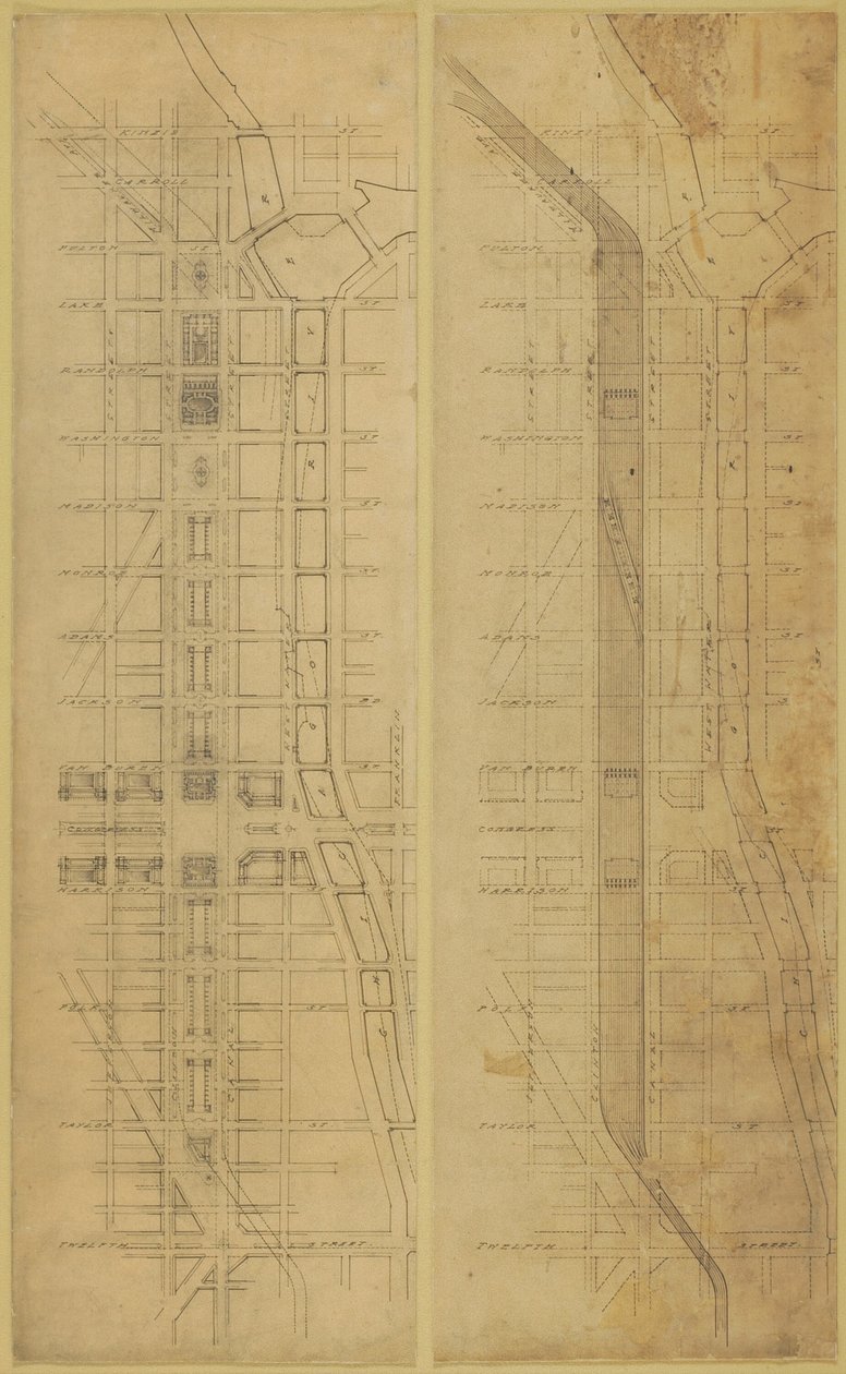 Levha 78 2 Chicago Planından Çizimler, 1909: Önerilen Yer ve Yerleşim Yeri... by Daniel Burnham