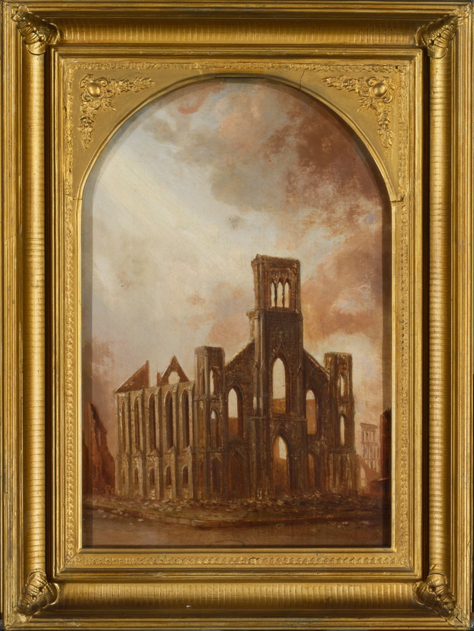 1871, 1872 Chicago Yangınından sonra Saint Pauls Universalist Kilisesi by Daniel Folger Bigelow