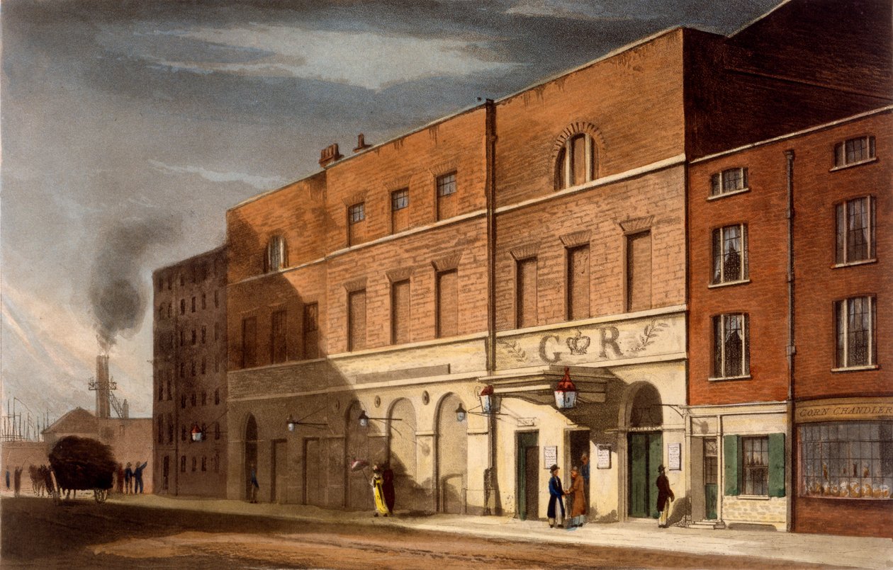 Doğu Londra Tiyatrosu, eski adıyla 'The Lyceum', 1826 by Daniel Havell