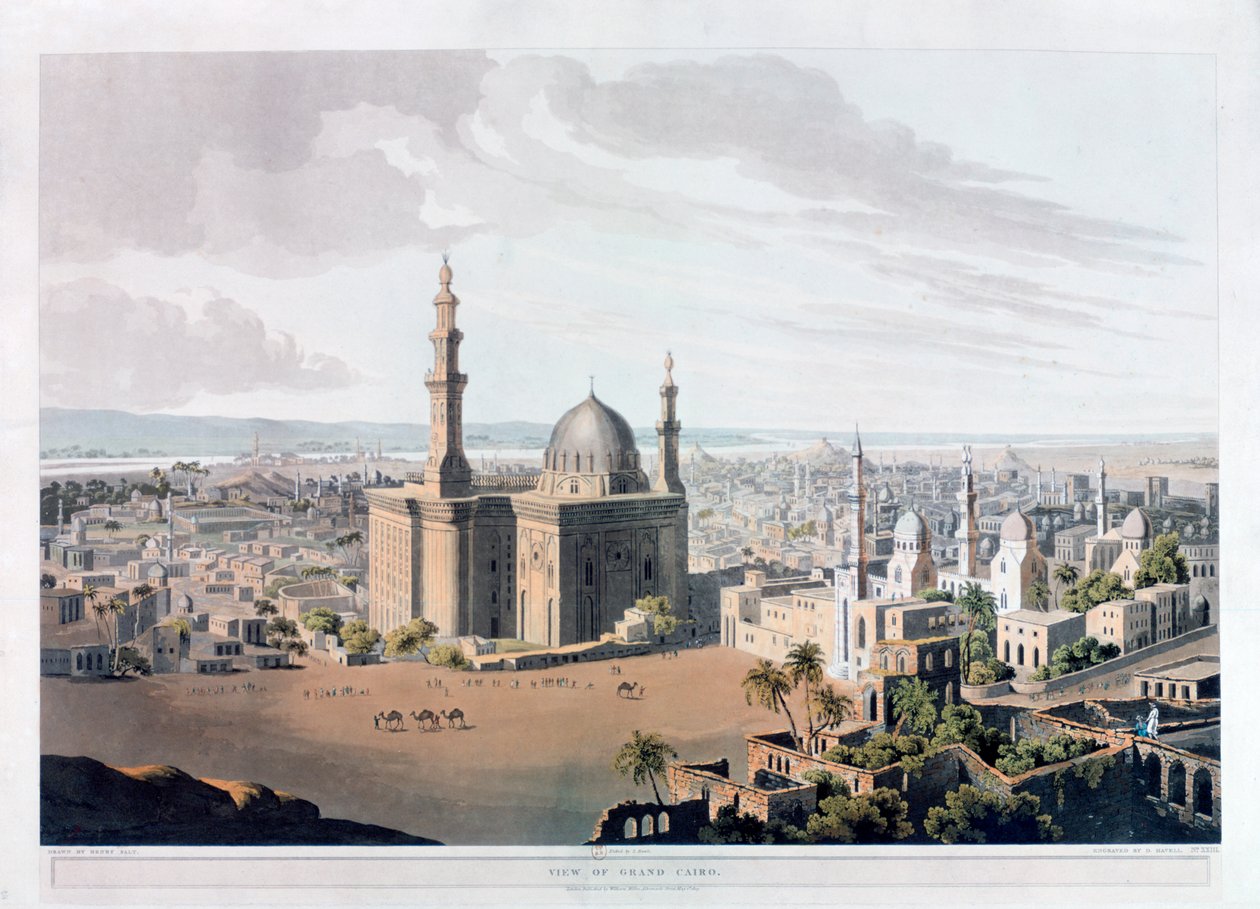Büyük Kahire manzarası, Mısır, 1809. by Daniel Havell
