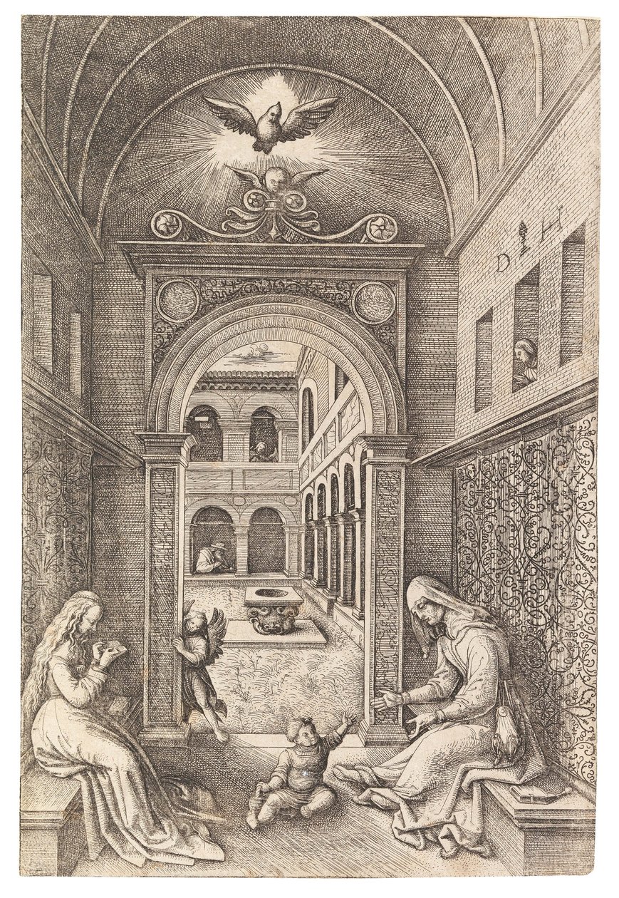 Aziz Anne ile Bakire ve Çocuk , c. 1500. by Daniel Hopfer the Elder