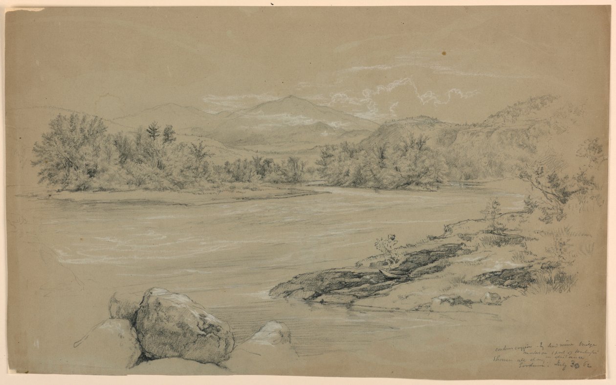 Kurşun Madeni Köprüsü, Gorham, New Hampshire tarafından Androscoggin Nehri by Daniel Huntington