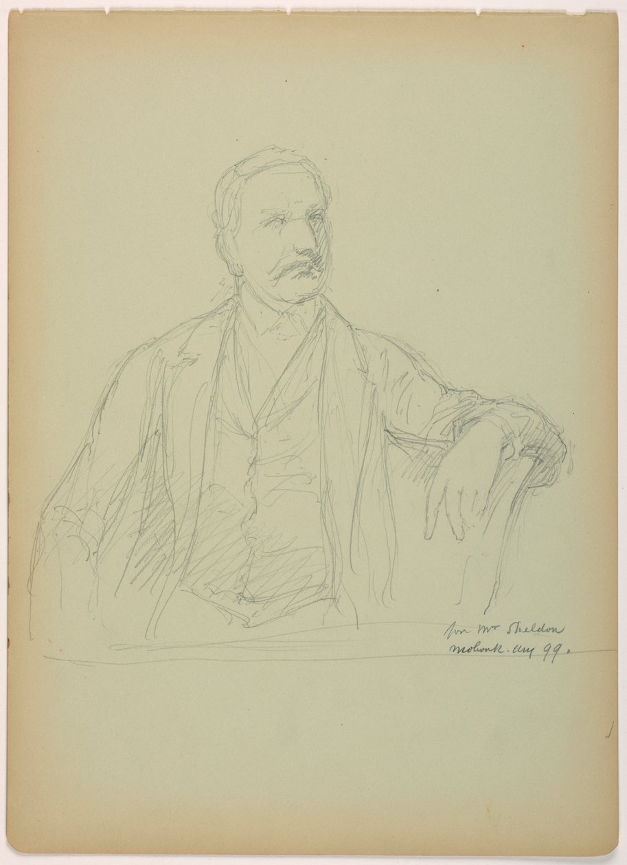Çizim, Bay Sheldon Oturan by Daniel Huntington