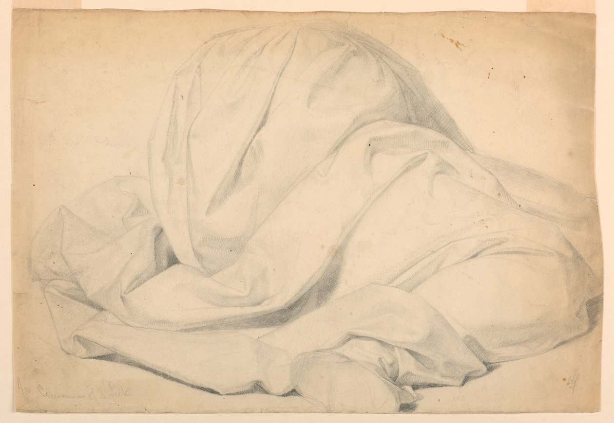 Çizim, "Hastaların Komünyonu" için Çalışma, 1844-45 by Daniel Huntington