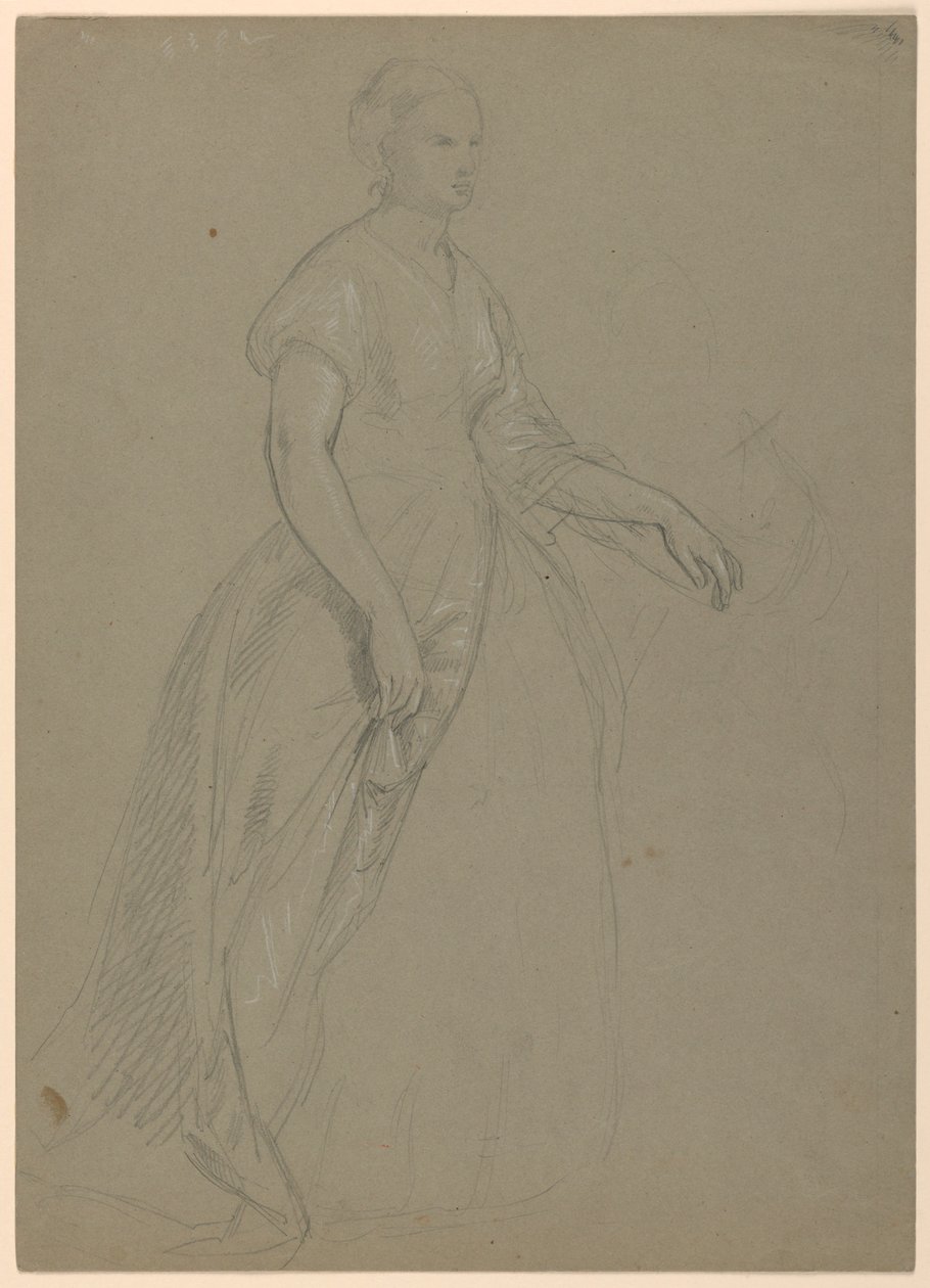 Çizim, "Martha Washington Resepsiyonu" için Çalışma, 1860 by Daniel Huntington