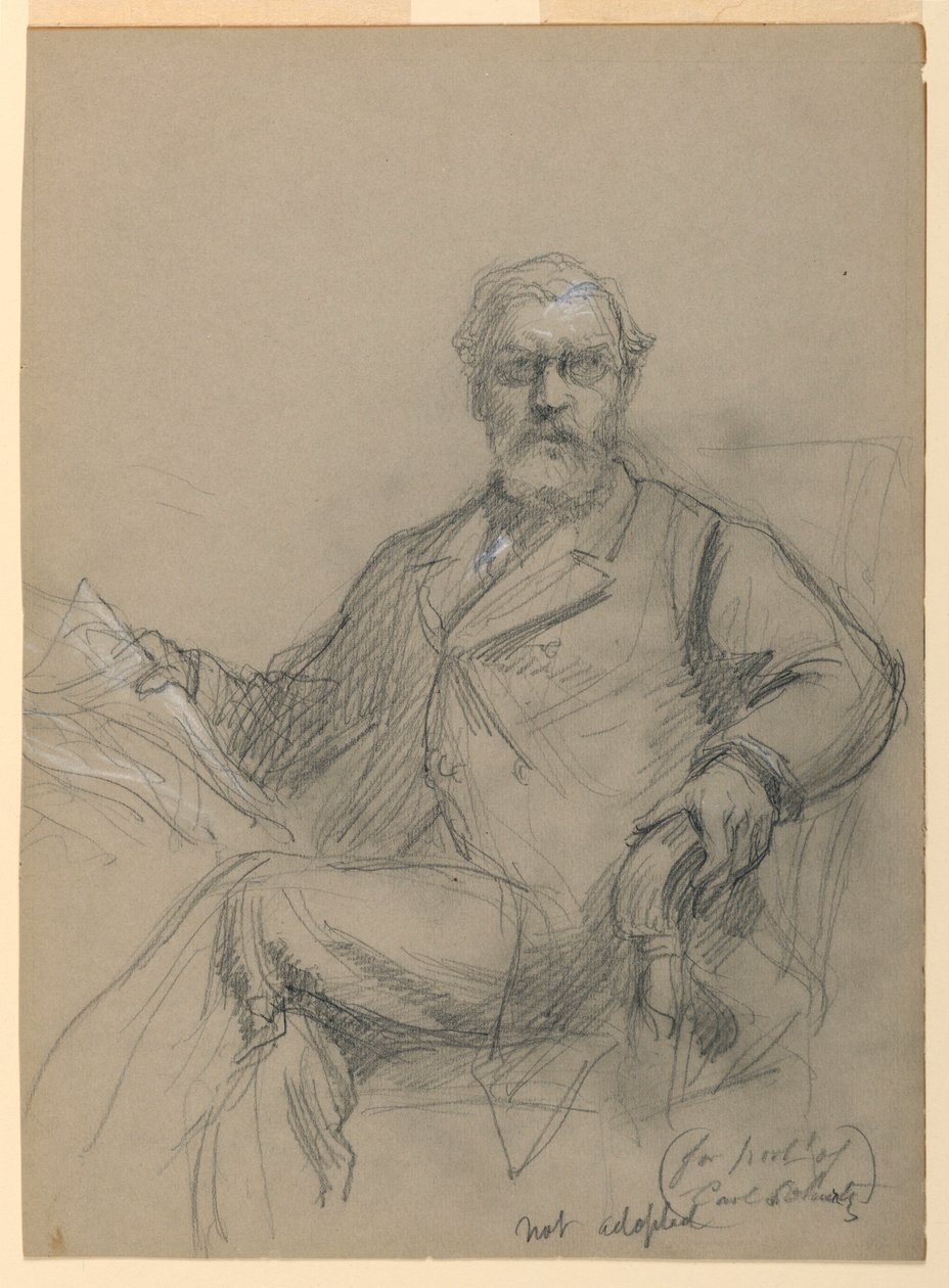 İngilizce: Çizim, Carl Schurz Oturan Readin, 1899 by Daniel Huntington