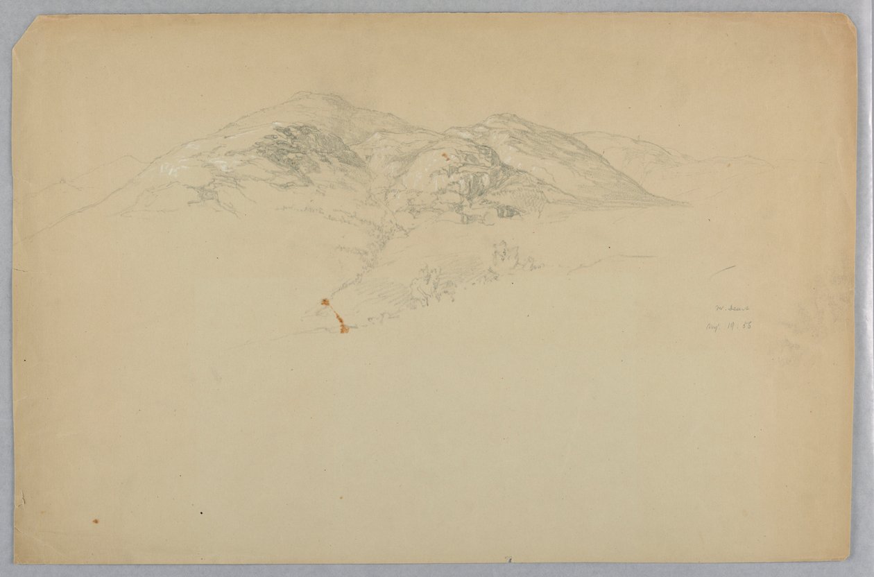 Manzara Kroki, Çöl Dağı, Maine by Daniel Huntington
