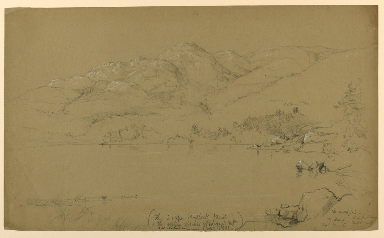 Manzara Kroki, Çöl Dağı, Maine by Daniel Huntington