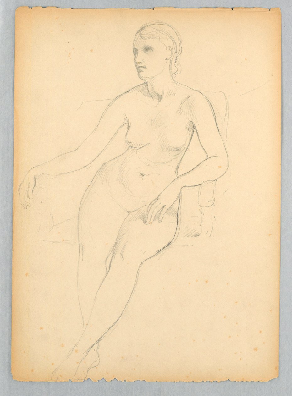 Helen Hamersley Portresi için Oturan Çıplak Çalışma by Daniel Huntington