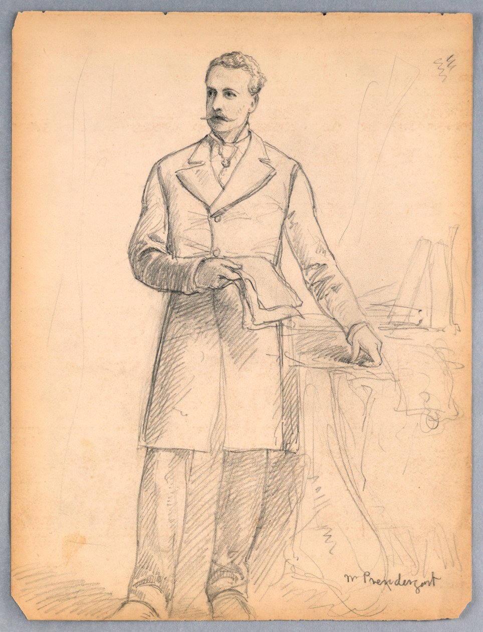 James Prendergast'ın Portresi için Çalışma by Daniel Huntington
