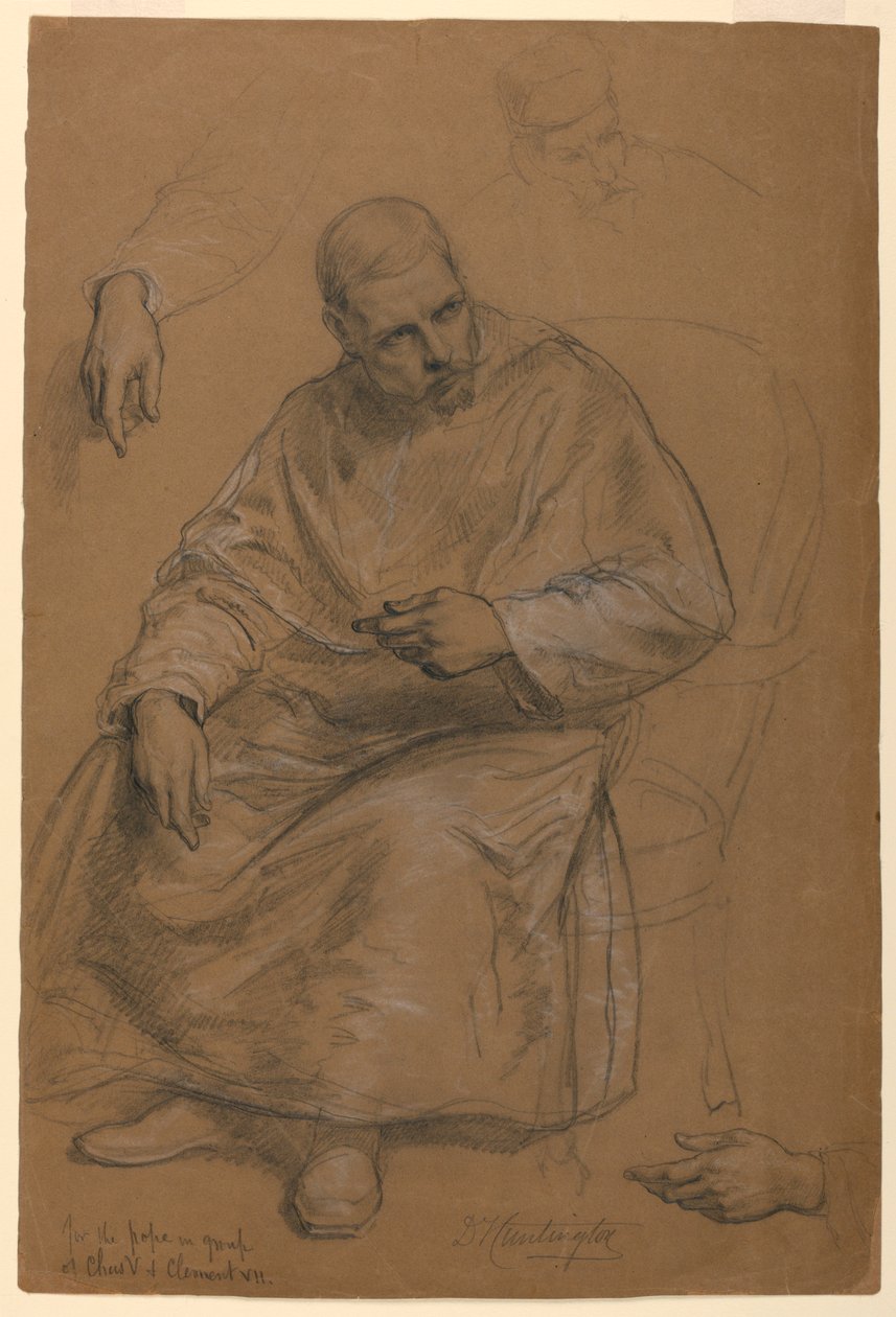 "Titian, Charles V ve Papa Clement VII'ye Mezarı Gösteriyor" Çalışması by Daniel Huntington