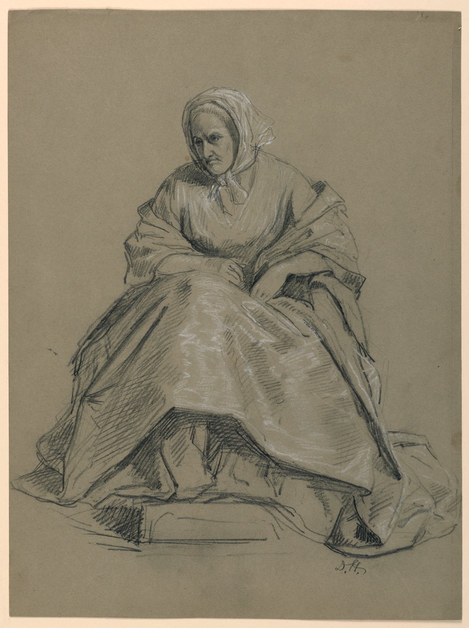 "Cumhuriyet Mahkemesi" için Oturan Bir Kadın Çalışması (Lady Washington
