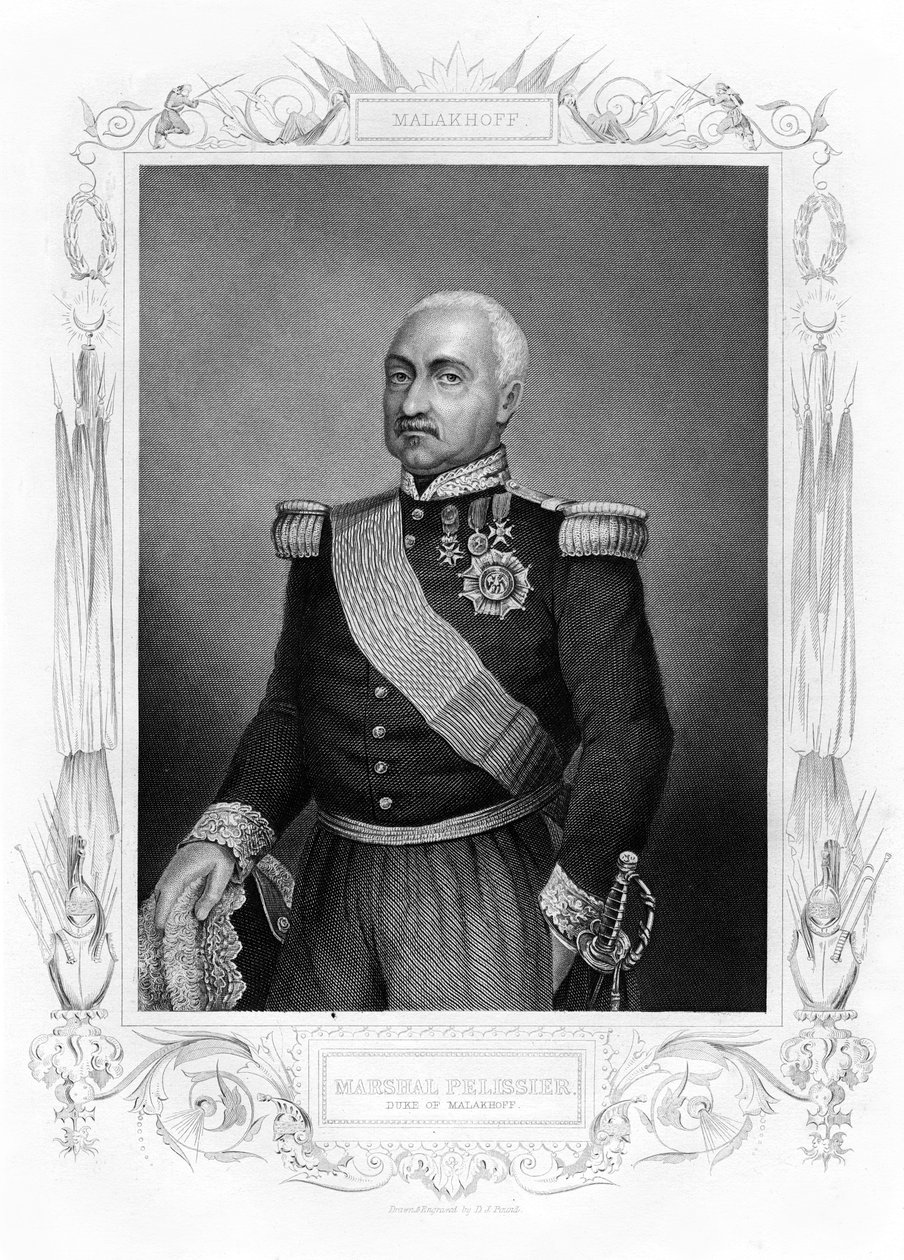 Aimable Jean Jacques Pelissier, Malakoff dükü, Fransa mareşali, 19. yüzyıl. by Daniel John Pound