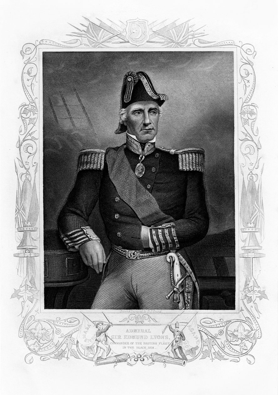 Edmund Lyons, 1. Baron Lyons, Karadeniz Filosu Komutanı, 19. yüzyıl. by Daniel John Pound