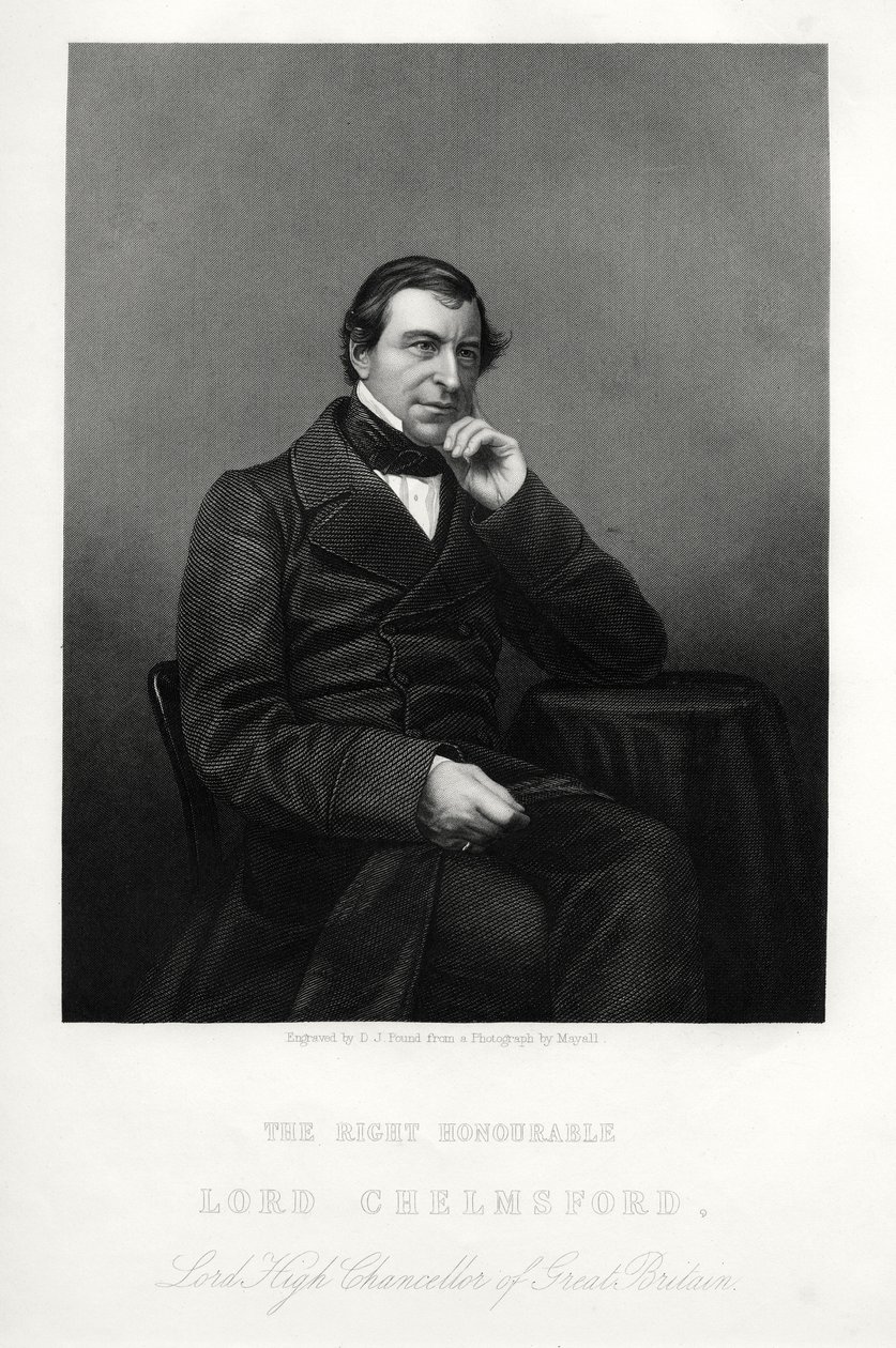 Frederic Thesiger, 1 Baron Chelmsford, İngiliz hukukçu ve politikacı, c1880. by Daniel John Pound