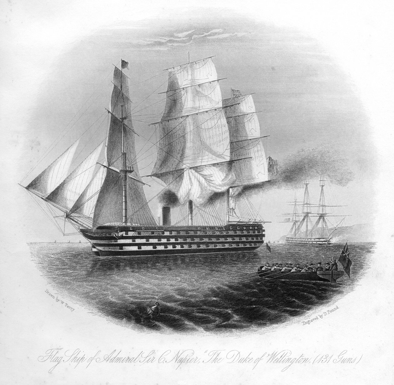 HMS Wellington Dükü, 1857. by Daniel John Pound