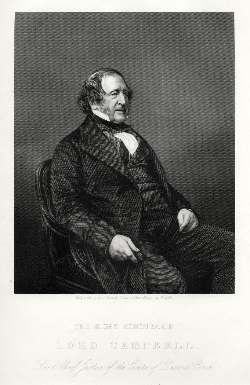 John Campbell, 1 Baron Campbell, İngiliz Liberal politikacı ve avukat, c1880 by Daniel John Pound