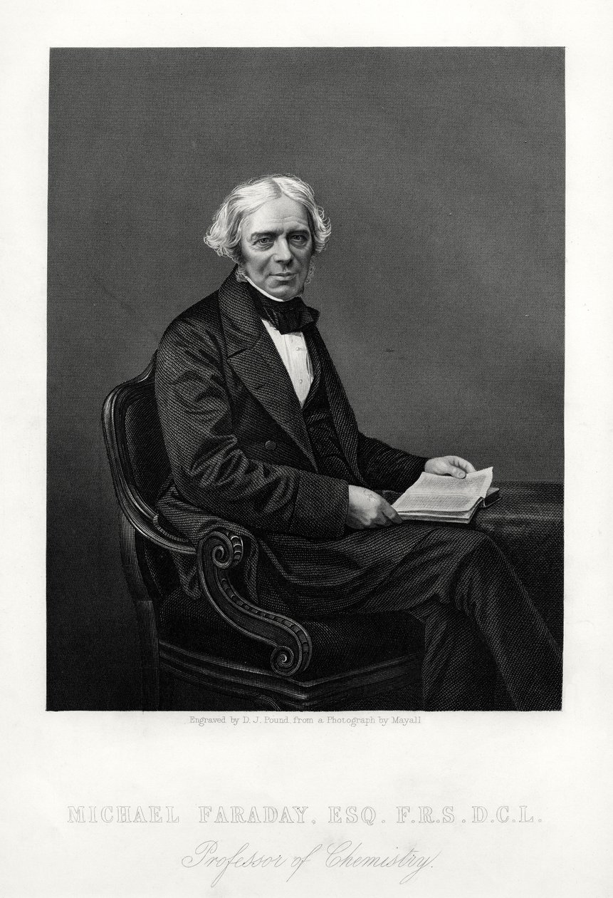 Michael Faraday, İngiliz bilim adamı, c1880 by Daniel John Pound